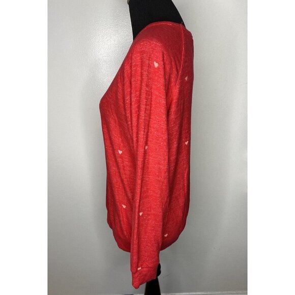 Buffalo David Bitton  Red Heart Crew Neck Long Sleeve Pullover Sweater Sz M - Picture 4 of 8